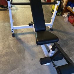 Tuff stuff weight bench + Bar And 255lbs 