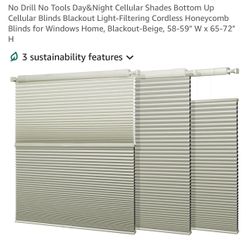 Cordless Vertical Honeycomb Blackout Blinds Beige