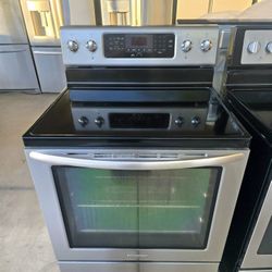 Stove Is Electric Stainless Steel 