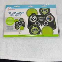 NEW FOIL BALLOON BOUQUET GAMER BALLOONS 