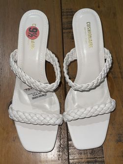 White Strap Heels