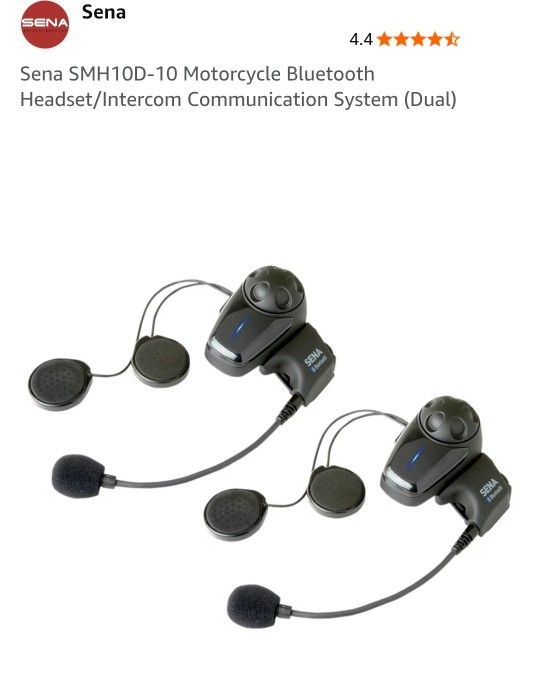Motorcycle Bluetooth Headset/Intercom Communication System (Dual)