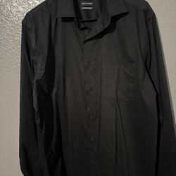 Black Button Up Dress Shirt 
