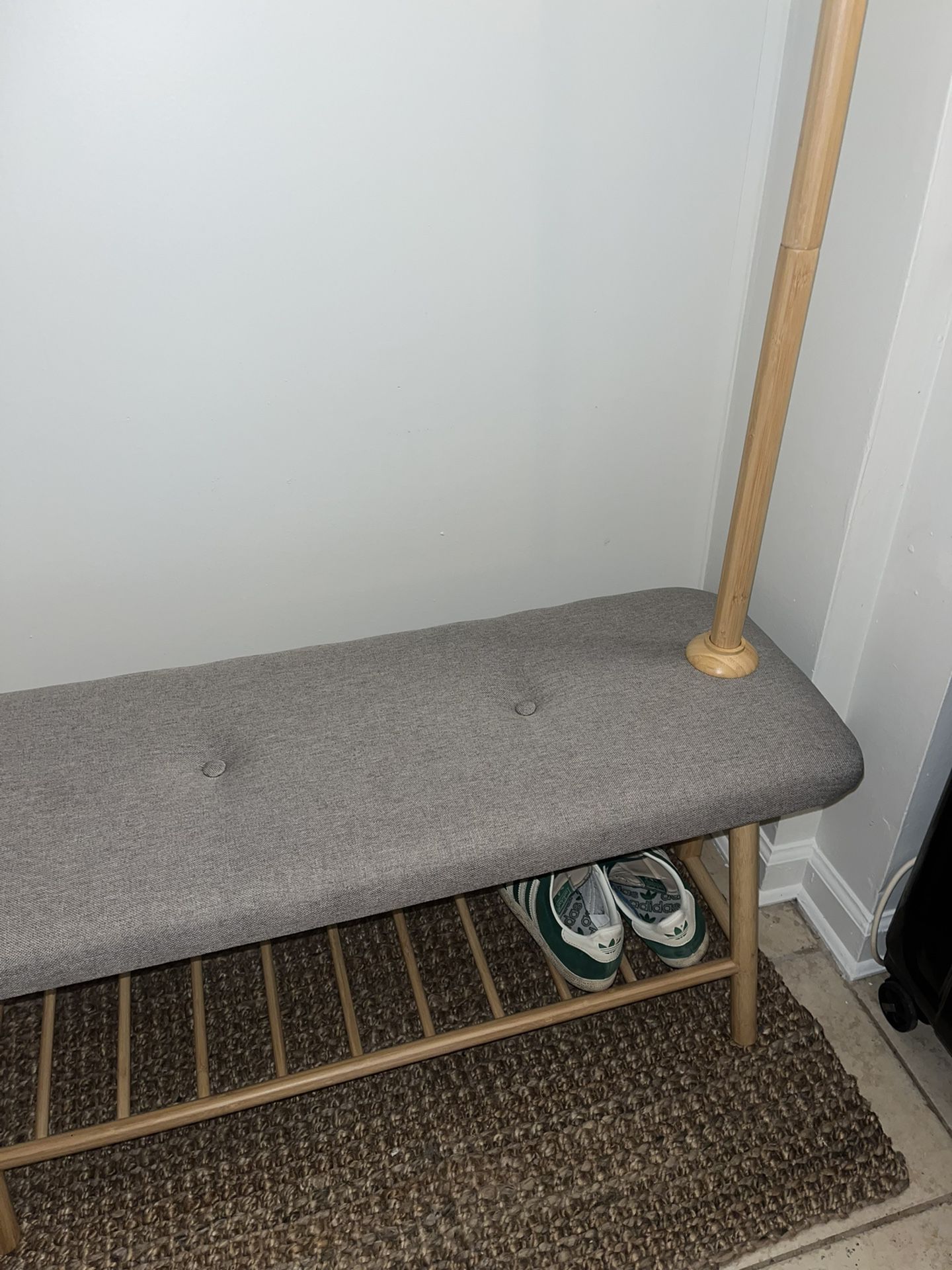 Amazon Modern Grey Shoe Storage/coat Rack Bench In Oak Brown