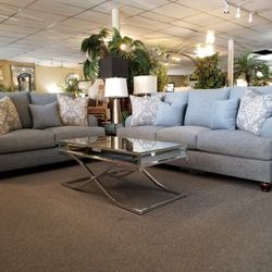 Brand New Gray Linen Sofa + Loveseat 2PCS Set