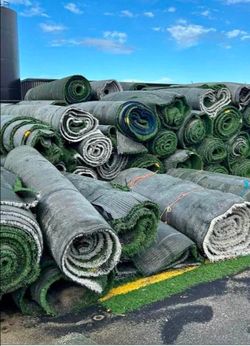 Used artificial grass- lower lake