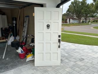 36” solid wood exterior door with hardware