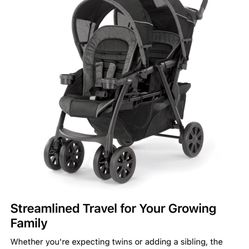 Chico Double Stroller Fits 2 Infants Seats 
