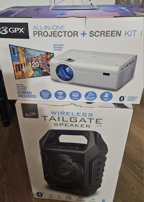 Projector, Screen and Speaker