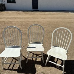 Wooden Chairs Set Of 3 