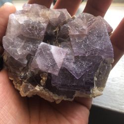 Large Purple Cubic Fluorite Gemstone Matrix 