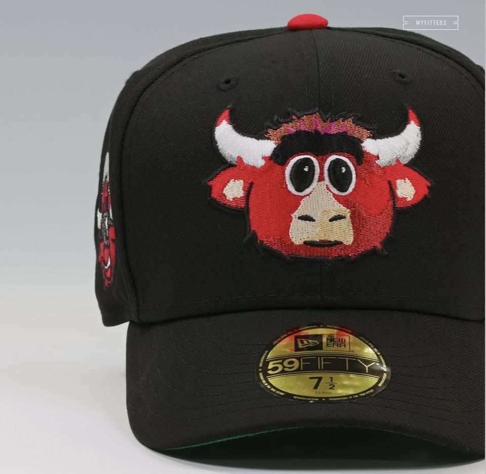 Myfitteds Chicago bulls Benny the bull mascot size 7 1/2 new era fitted brand new in store exclusive