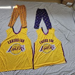 LA Lakers kids Capes and pj's for bedtime