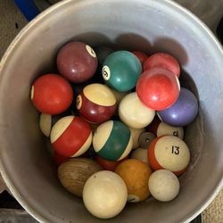 Bucket Of Pool Balls