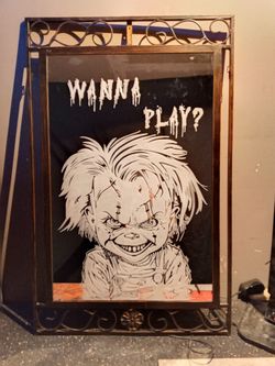 Hand Engraved Chucky Mirror