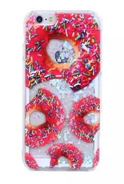 iPhone 6 Plus Donut Liquid Glitter Case