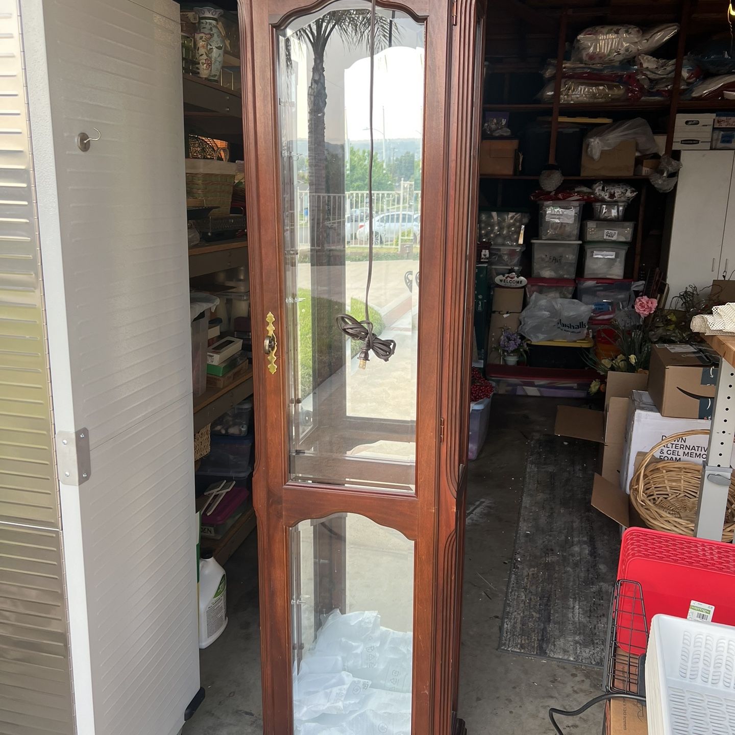 Wood A Glass Cabinet