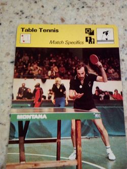 Vintage 1978 sportscaster table tennis/ match specifics/ Olympic collector card # 20-22
