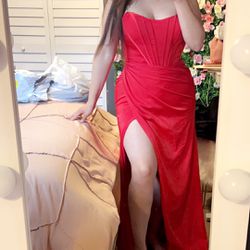 Corset Red Gown