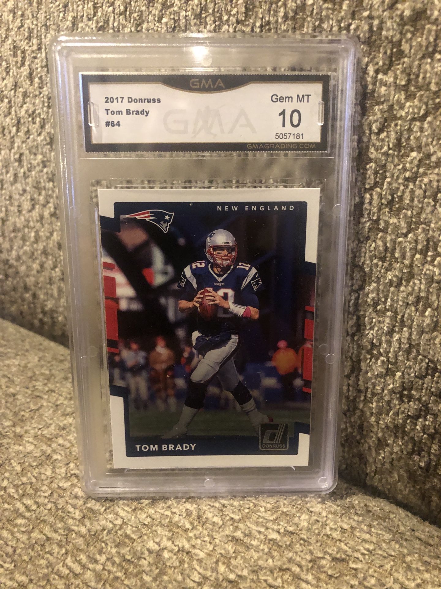 2017 Donruss Tom brady graded 10