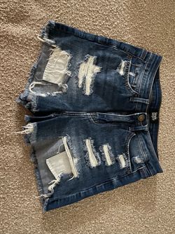 Simple Society Distressed Denim Jean Shorts