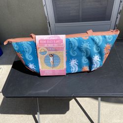 Wedge Tote With Beach Blanket 