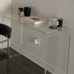 Cb2 Acrylic Peek-a-boo Console Table / Desk