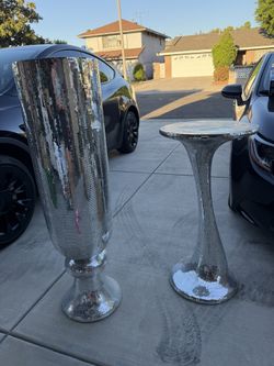 Silver Mirror Glam Vase