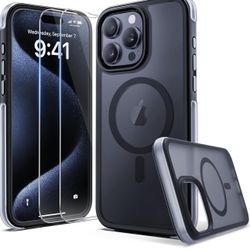 iPhone 15 Pro Max Case Plus 2x Glass Protectors 