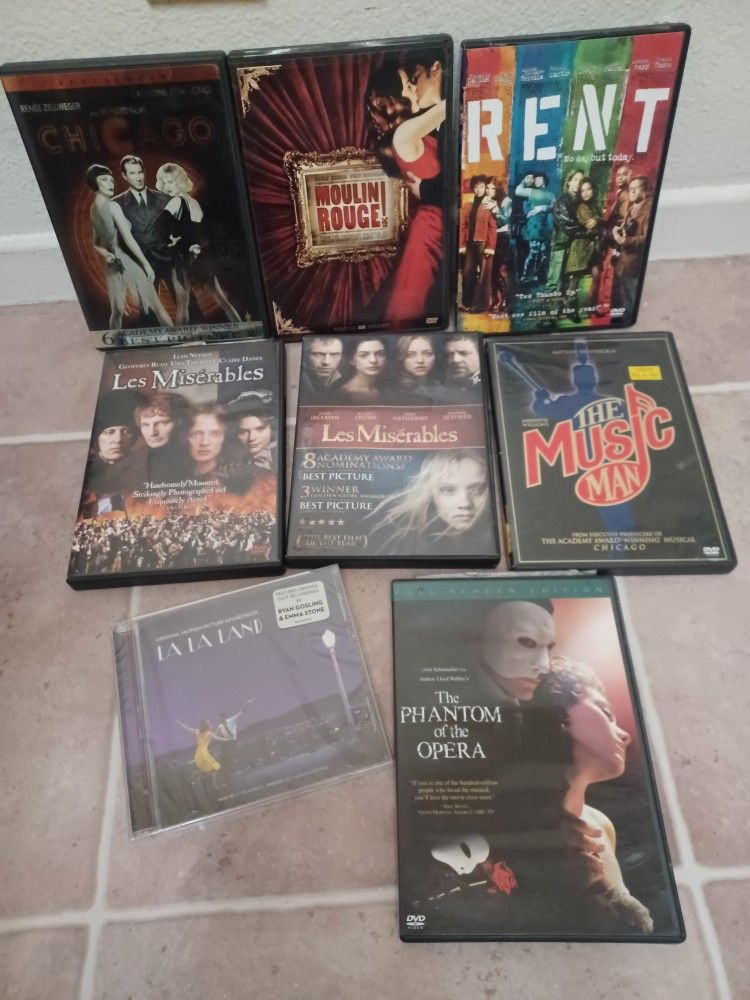 DVDs - Musicals + 1 Soundtrack - Price Includes All