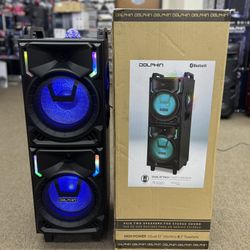 🎉🔥3600W Dual 10" Portable Party Speaker with LED & Disco Lights🔥🎉