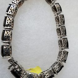 Brazilian Smokey Light Amethyst 50CTs 17 Stones Platinum Over STERLING Silver, $280