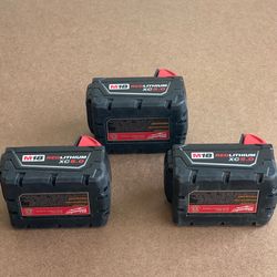 3 pack , Milwaukee M18 REDLITHIUM XC5.0 battery