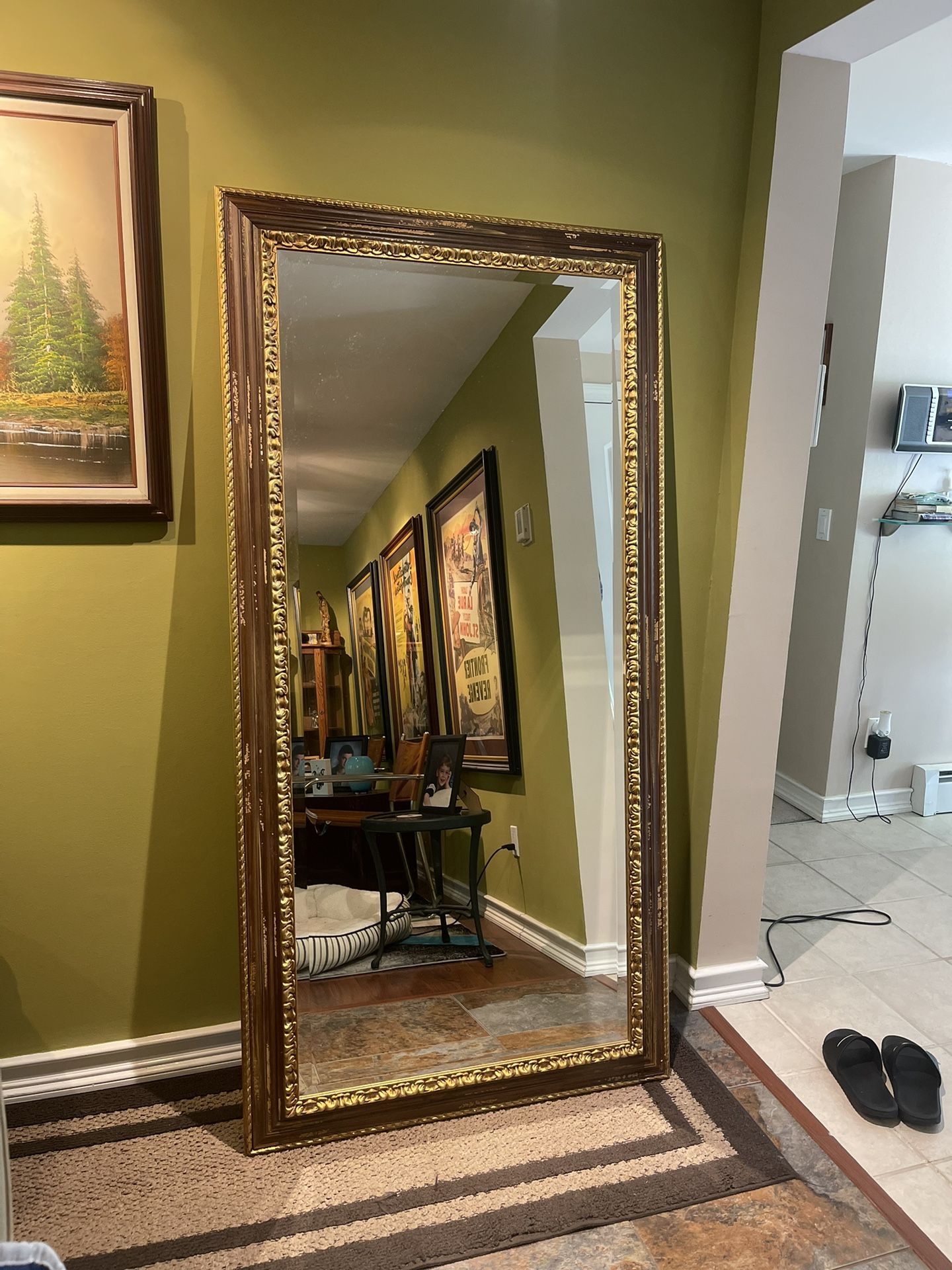 Tall Antique Floor Mirror