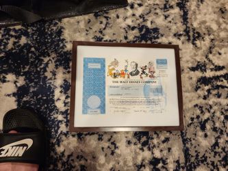 Disney Stock Certificate 