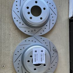 BMW 10-15 Rear Drill Slot Coated Rotors Ceramic Pads