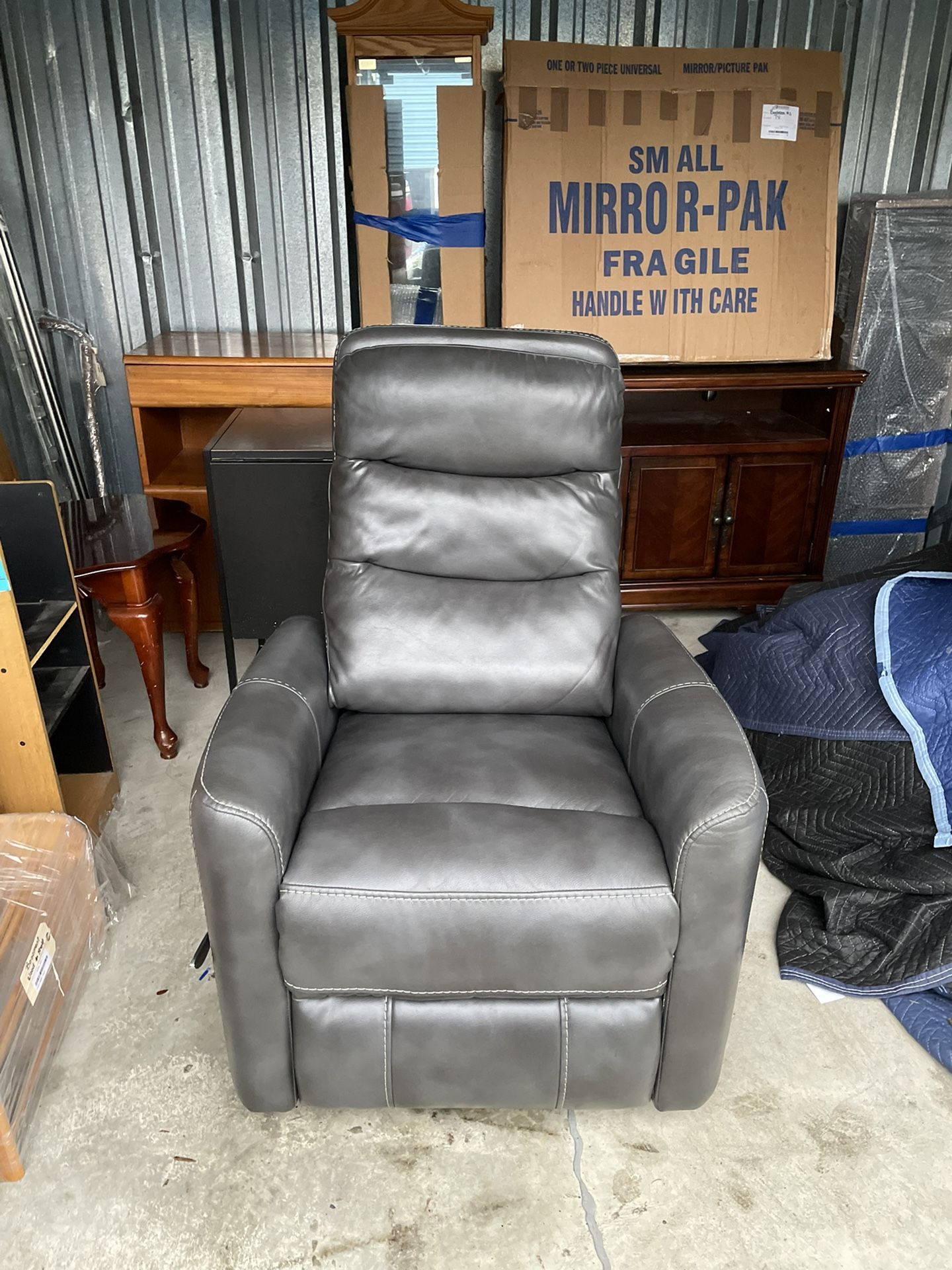 Bolero Gray Swivel Glider Recliner