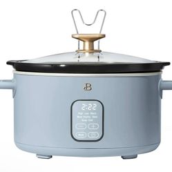 Beautiful 6 Qt Programmable Slow Cooker, Cornflower Blue by Drew Barrymore