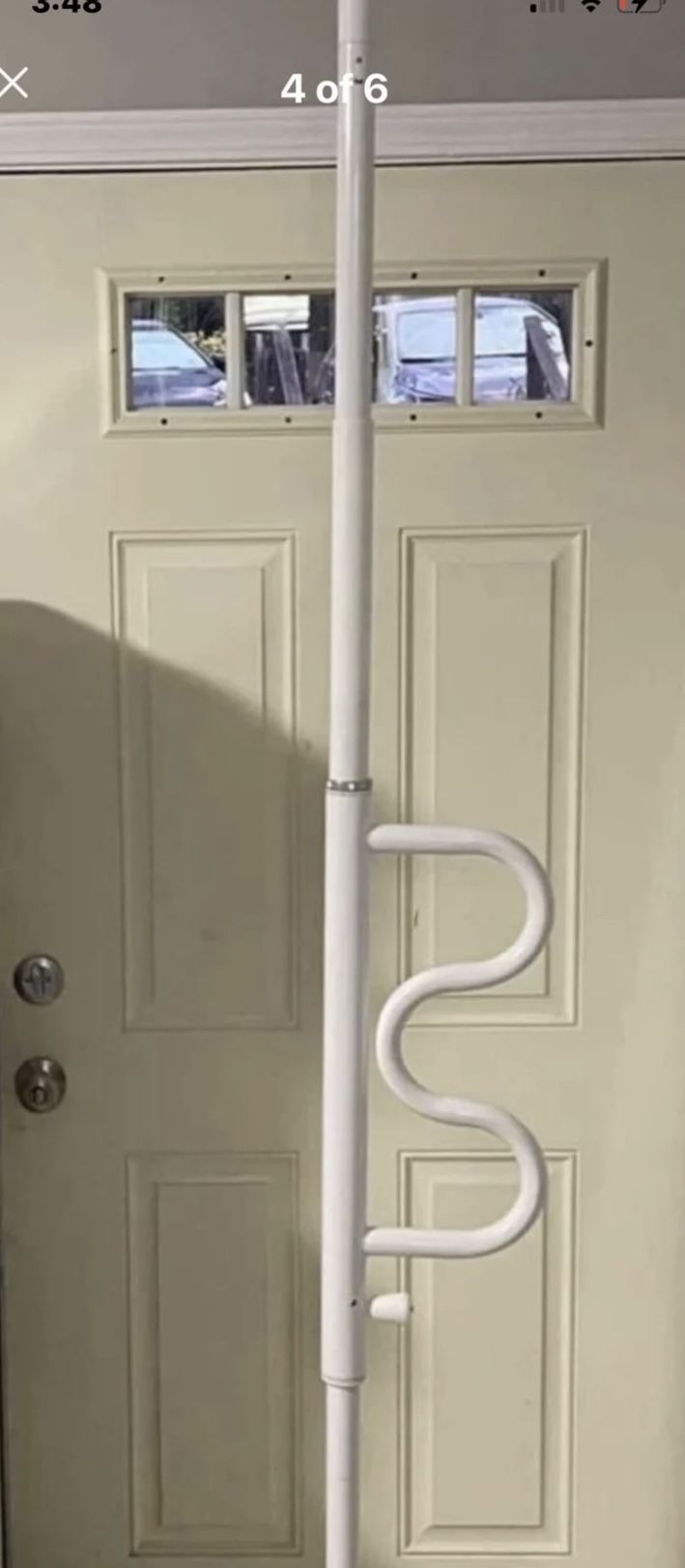 security Shower pole and grab bar