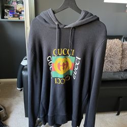 Gucci Hoodie “Oversized Sweatshirt With Gucci Logo” Black