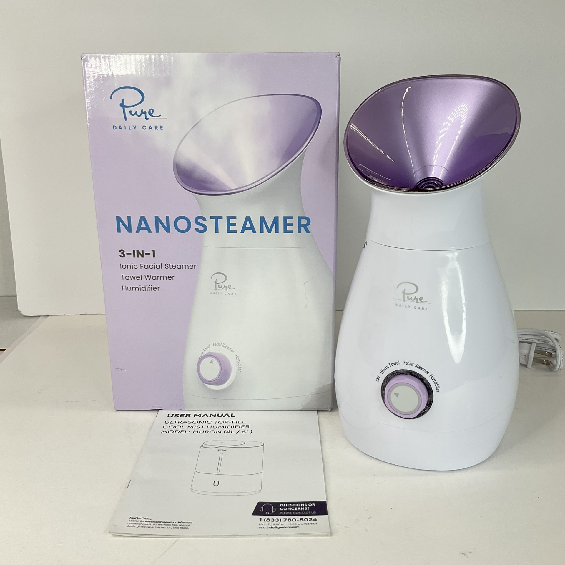 Pure 3-In-One Nanosteamer, Humidifier, Warmer
