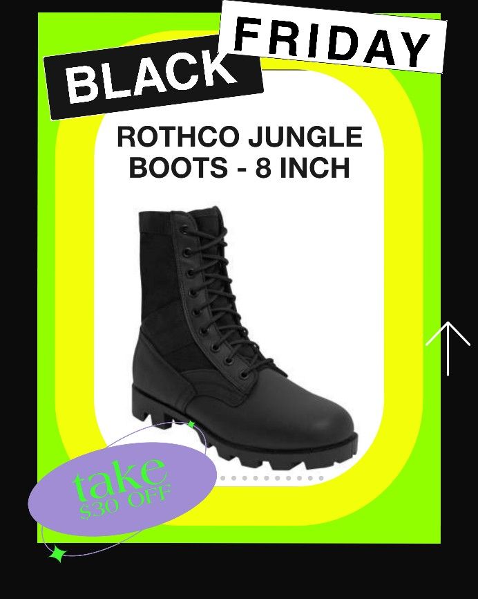 Rothco 8" Combat Jungle Boots(New)