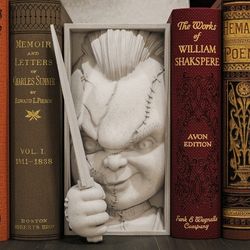 Chucky Monster Fantasy Bookend Horror Book Nook