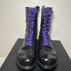 Corcoran 1500 Vintage Cap Toe Jump Boots Size 10 Black Leather Combat USA