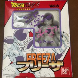 Vintage Frieza Dragonball Z Super Battle Collection Vol 6 Autographed Linda Young