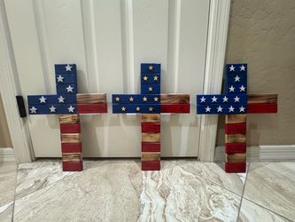 American flag cross