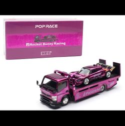 Pop Race 1:64  Pandem Lotus Elise Pandem Truck Box Set Purple Chrome HEC 2026