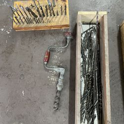 Assorted Drill Bits And Auger Drill
