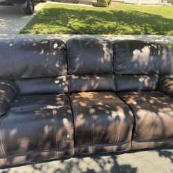 Leather Recliner Couch