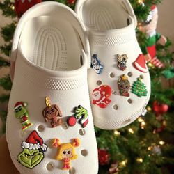 The Grinch Christmas Croc Charms 